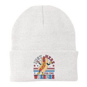 I'm Just Here for the Wieners 4th of July Hot Dog Funny Knit Cap Winter Beanie