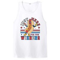 I'm Just Here for the Wieners 4th of July Hot Dog Funny PosiCharge Competitor Tank