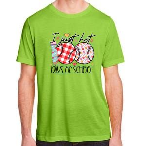 I Just Hit 100 Days Of School Baseball 100th Day Meaningful Gift Adult ChromaSoft Performance T-Shirt