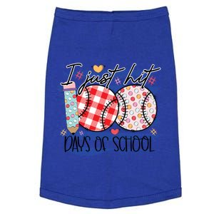 I Just Hit 100 Days Of School Baseball 100th Day Meaningful Gift Doggie Tank