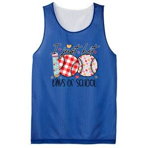 I Just Hit 100 Days Of School Baseball 100th Day Meaningful Gift Mesh Reversible Basketball Jersey Tank