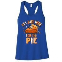 I'm Just Here For The Pie Thanksgiving Fall Autumn Retro Women's Racerback Tank