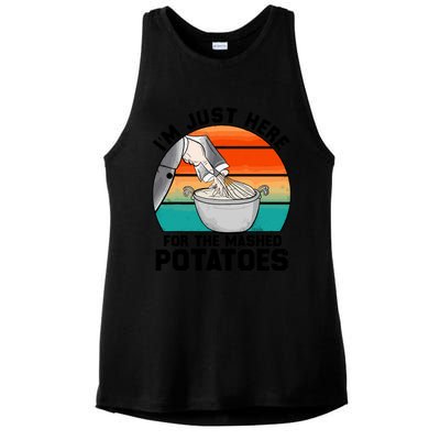 IM Just Here For The Mashed Potatoes Cute Thanksgiving Food Ladies PosiCharge Tri-Blend Wicking Tank