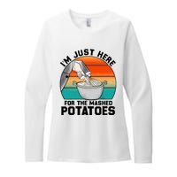 IM Just Here For The Mashed Potatoes Cute Thanksgiving Food Womens CVC Long Sleeve Shirt