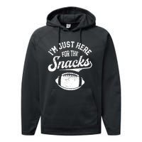 IM Just Here For The Snacks Funny Fantasy Football League Performance Fleece Hoodie