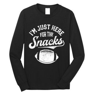 IM Just Here For The Snacks Funny Fantasy Football League Long Sleeve Shirt