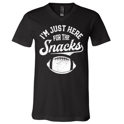 IM Just Here For The Snacks Funny Fantasy Football League V-Neck T-Shirt