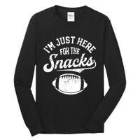 IM Just Here For The Snacks Funny Fantasy Football League Tall Long Sleeve T-Shirt