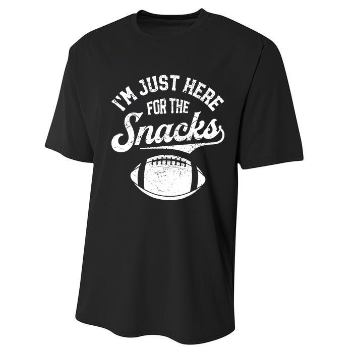 IM Just Here For The Snacks Funny Fantasy Football League Performance Sprint T-Shirt