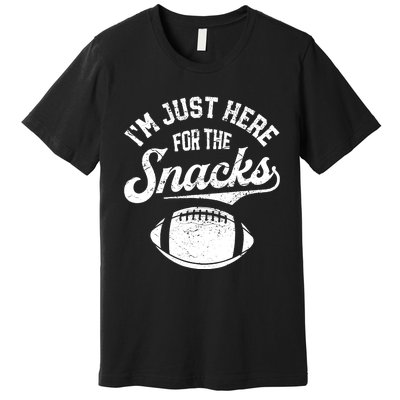 IM Just Here For The Snacks Funny Fantasy Football League Premium T-Shirt