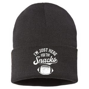 IM Just Here For The Snacks Funny Fantasy Football League Sustainable Knit Beanie