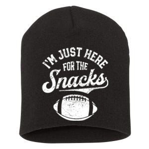 IM Just Here For The Snacks Funny Fantasy Football League Short Acrylic Beanie