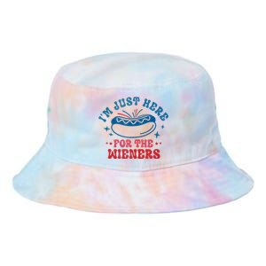 I'm Just Here For The Wieners 4th Of July Tie Dye Newport Bucket Hat