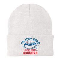 I'm Just Here For The Wieners 4th Of July Knit Cap Winter Beanie