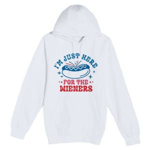 I'm Just Here For The Wieners 4th Of July Premium Pullover Hoodie