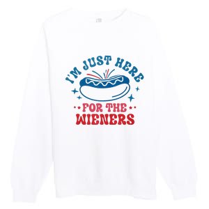 I'm Just Here For The Wieners 4th Of July Premium Crewneck Sweatshirt