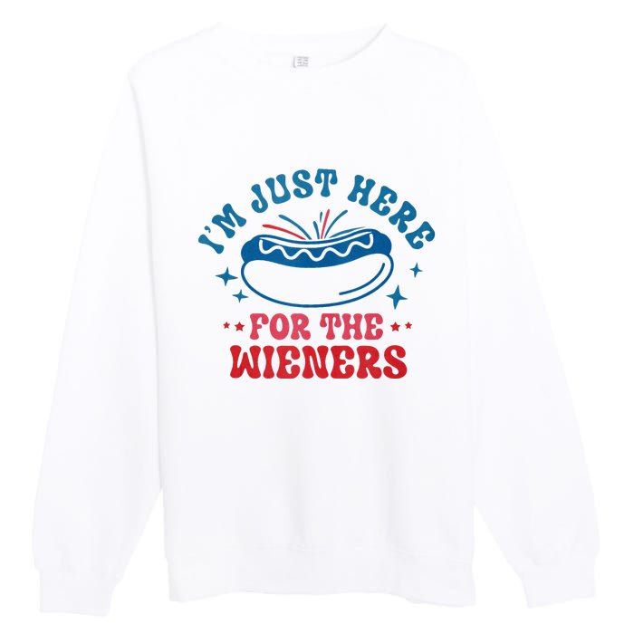 I'm Just Here For The Wieners 4th Of July Premium Crewneck Sweatshirt