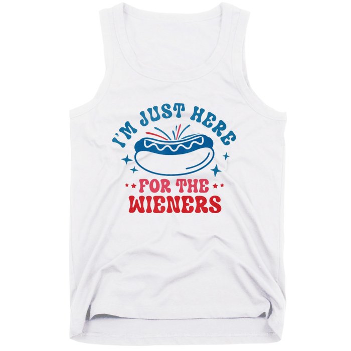 I'm Just Here For The Wieners 4th Of July Tank Top