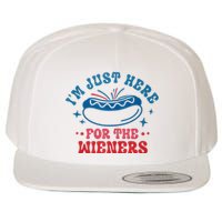 I'm Just Here For The Wieners 4th Of July Wool Snapback Cap