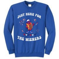 IM Just Here For The Wieners 4th Of July 2024 Funny Hotdog Great Gift Sweatshirt