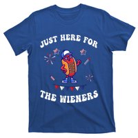 IM Just Here For The Wieners 4th Of July 2024 Funny Hotdog Great Gift T-Shirt