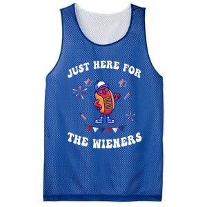 IM Just Here For The Wieners 4th Of July 2024 Funny Hotdog Great Gift Mesh Reversible Basketball Jersey Tank