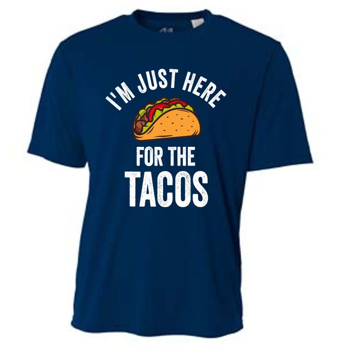 IM Just Here For The Tacos Funny Mexican Party Cooling Performance Crew T-Shirt