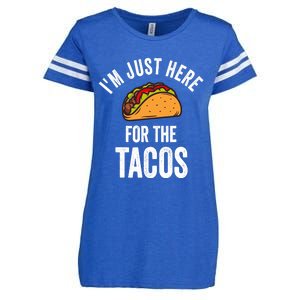 IM Just Here For The Tacos Funny Mexican Party Enza Ladies Jersey Football T-Shirt