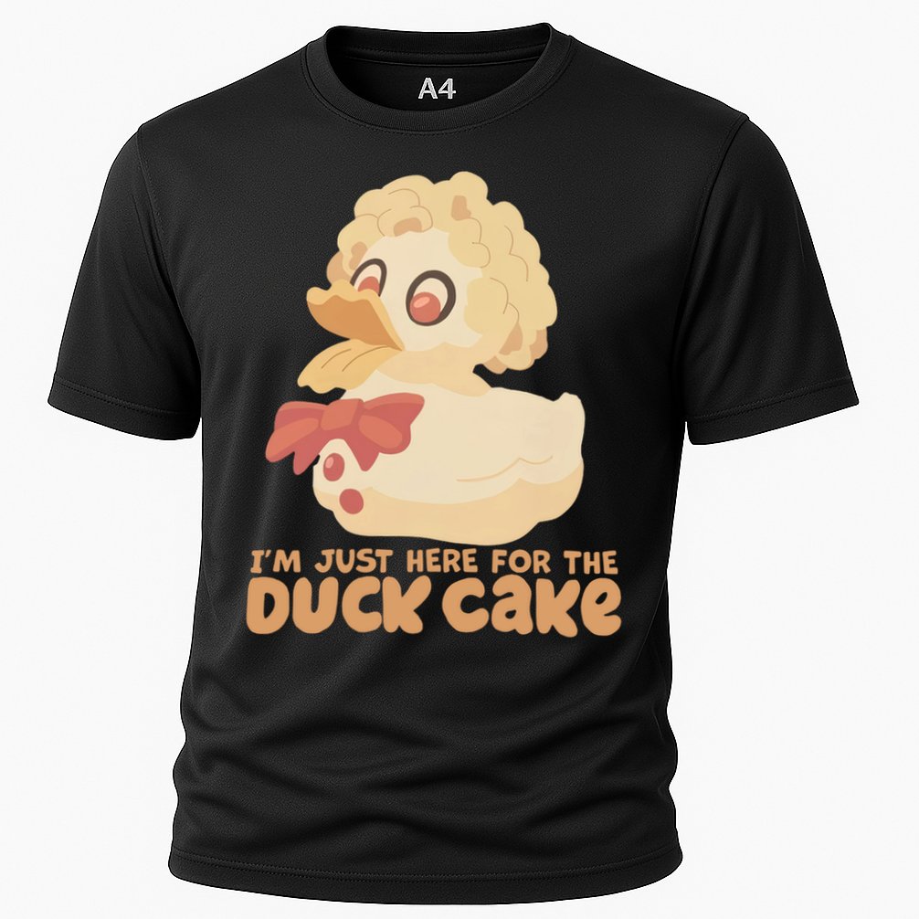 I Just Here For The Duck Cake Snack Cooling Performance Crew T-Shirt