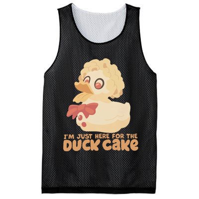 I Just Here For The Duck Cake Snack Mesh Reversible Basketball Jersey Tank