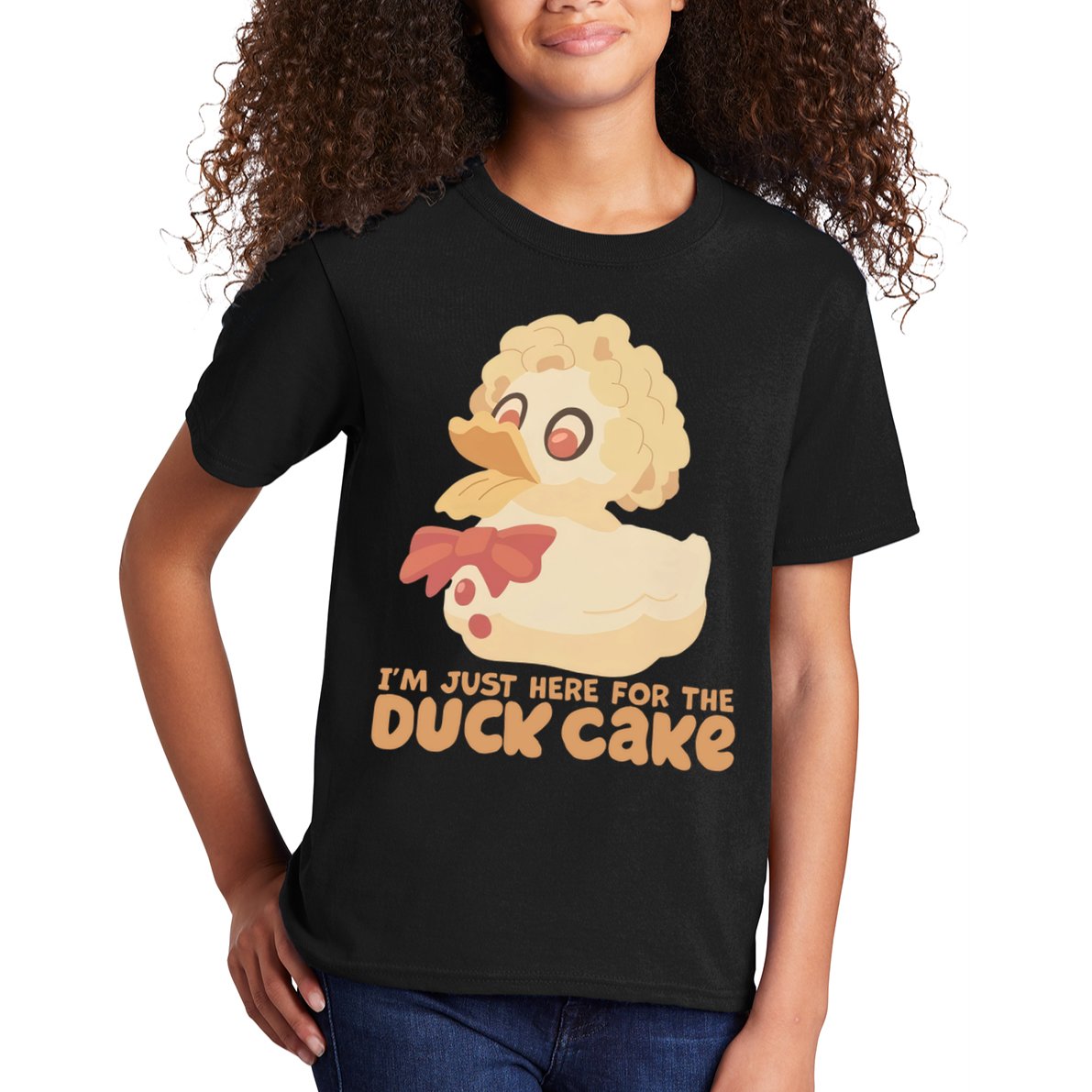 I Just Here For The Duck Cake Snack Kids T-Shirt
