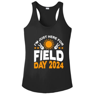 IM Just Here For Field Day 2024 For Teacher Field Day Great Gift Ladies PosiCharge Competitor Racerback Tank