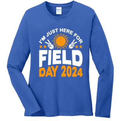 IM Just Here For Field Day 2024 For Teacher Field Day Great Gift Ladies Long Sleeve Shirt