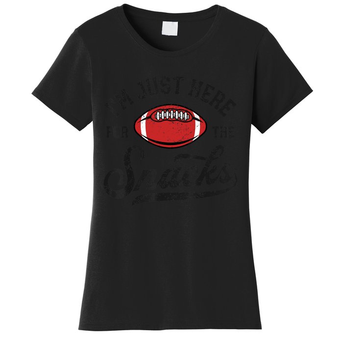 IM Just Here For The Snacks Funny Fantasy Football League Women's T-Shirt