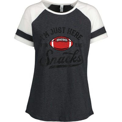 IM Just Here For The Snacks Funny Fantasy Football League Enza Ladies Jersey Colorblock Tee