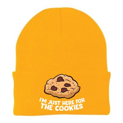 I'm Just Here For The Cookies Funny Christmas Cookies Gift Knit Cap Winter Beanie