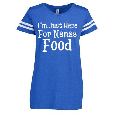 IM Just Here For Nanas Food Thanksgiving Christmas Enza Ladies Jersey Football T-Shirt