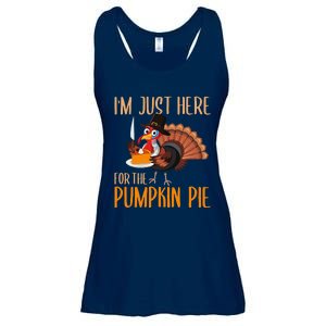 Im Just Here For Pumpkin Pie Funny Thanksgiving Turkey Gift Ladies Essential Flowy Tank