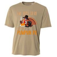 Im Just Here For Pumpkin Pie Funny Thanksgiving Turkey Gift Cooling Performance Crew T-Shirt