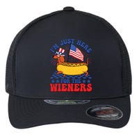 Im Just Here For Wieners Dachshund Dog Hotdog 4th Of July Flexfit Unipanel Trucker Cap