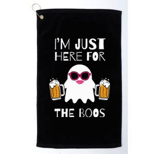 Im Just Here for the Boos Gifts Halloween Ghost Funny Woman Platinum Collection Golf Towel