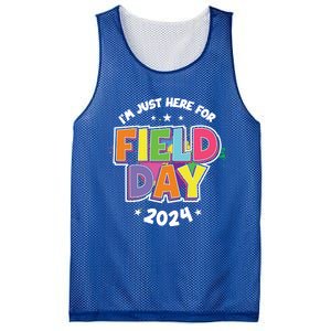 IM Just Here For Field Day 2024 For Teacher Field Day Great Gift Mesh Reversible Basketball Jersey Tank