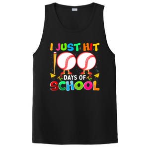 I Just Hit 100 Days Of School Baseball 100th Day Meaningful Gift PosiCharge Competitor Tank