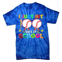 I Just Hit 100 Days Of School Baseball 100th Day Meaningful Gift Tie-Dye T-Shirt