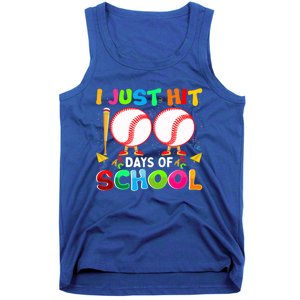 I Just Hit 100 Days Of School Baseball 100th Day Meaningful Gift Tank Top