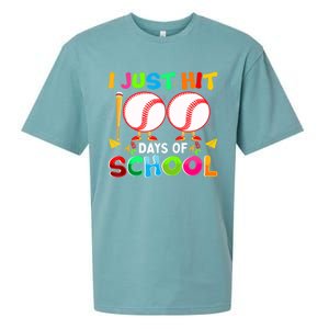 I Just Hit 100 Days Of School Baseball 100th Day Meaningful Gift Sueded Cloud Jersey T-Shirt