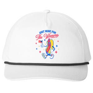 IM Just Here For The Wieners 4th Of July Hot Dog Cute Gift Snapback Five-Panel Rope Hat