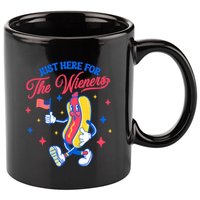 IM Just Here For The Wieners 4th Of July Hot Dog Cute Gift 11oz C Handle Ceramic Mug