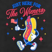 IM Just Here For The Wieners 4th Of July Hot Dog Cute Gift 11oz C Handle Ceramic Mug