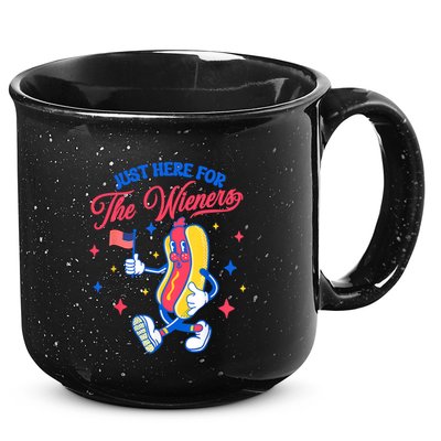IM Just Here For The Wieners 4th Of July Hot Dog Cute Gift 15oz Campfire Ceramic Mug